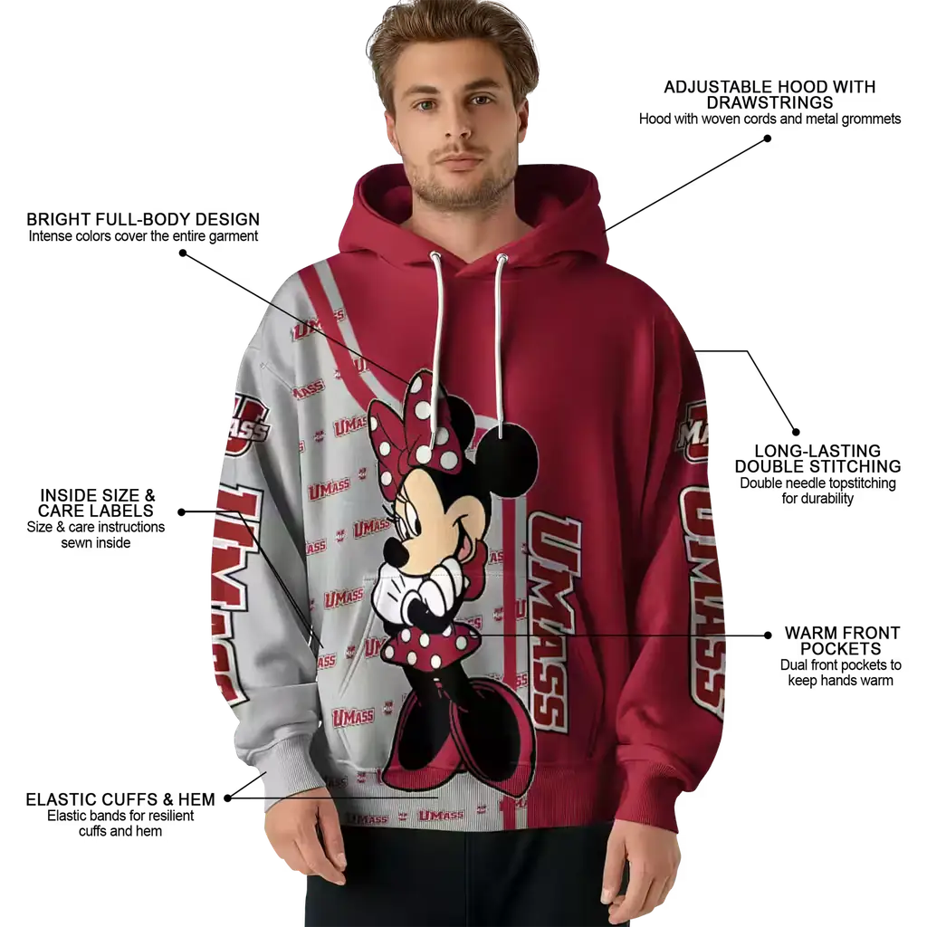 umass minutemen minnie mouse red hoodie latest model umass minutemen minnie mouse red hoodie latest model