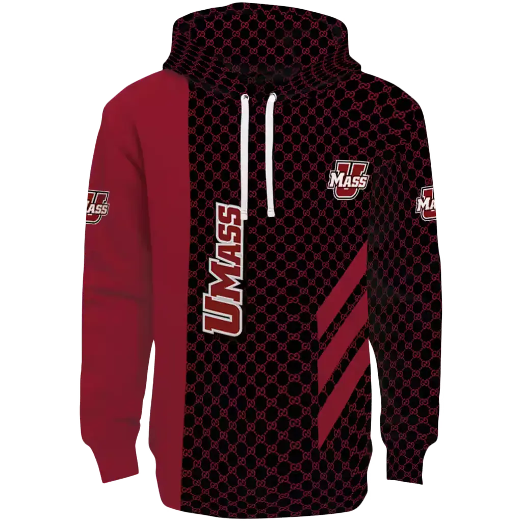 umass minutemen monogram pattern red hoodie best selling umass minutemen monogram pattern red hoodie best selling