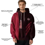 umass minutemen monogram pattern red hoodie best selling