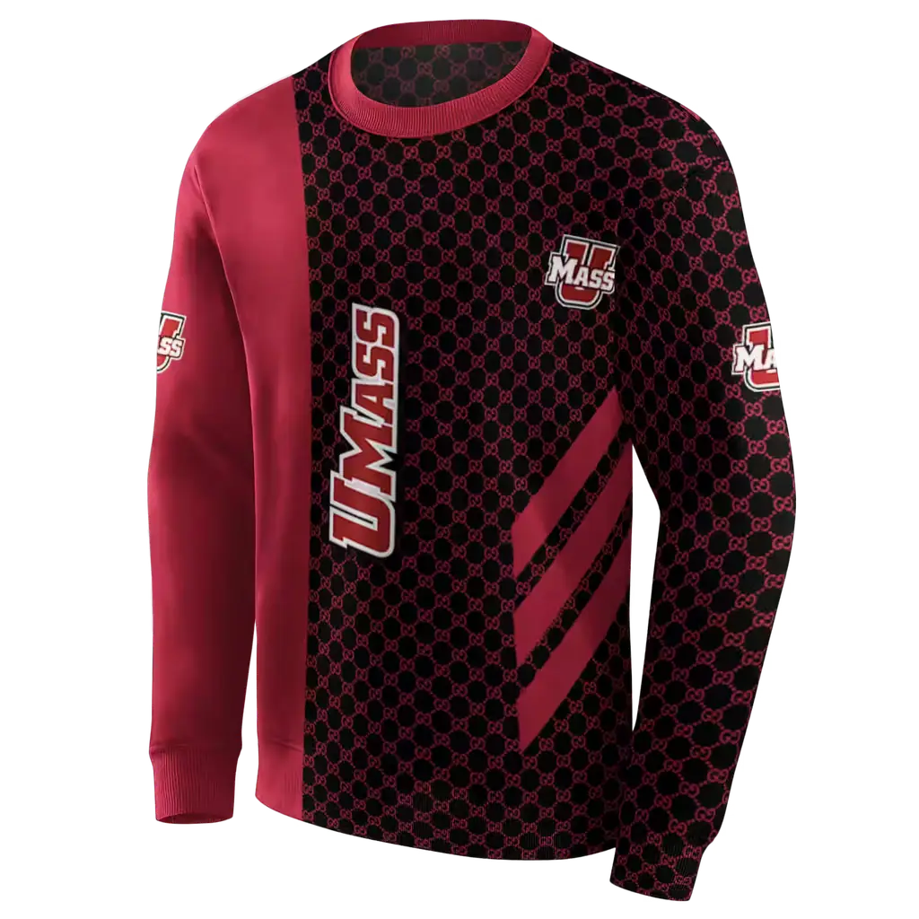 umass minutemen monogram pattern red hoodie new arrival umass minutemen monogram pattern red hoodie new arrival