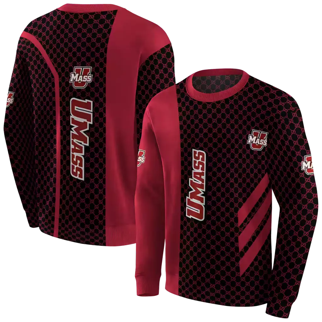 umass minutemen monogram pattern red hoodie premium grade umass minutemen monogram pattern red hoodie premium grade