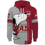 umass minutemen playful snoopy red hoodie best selling