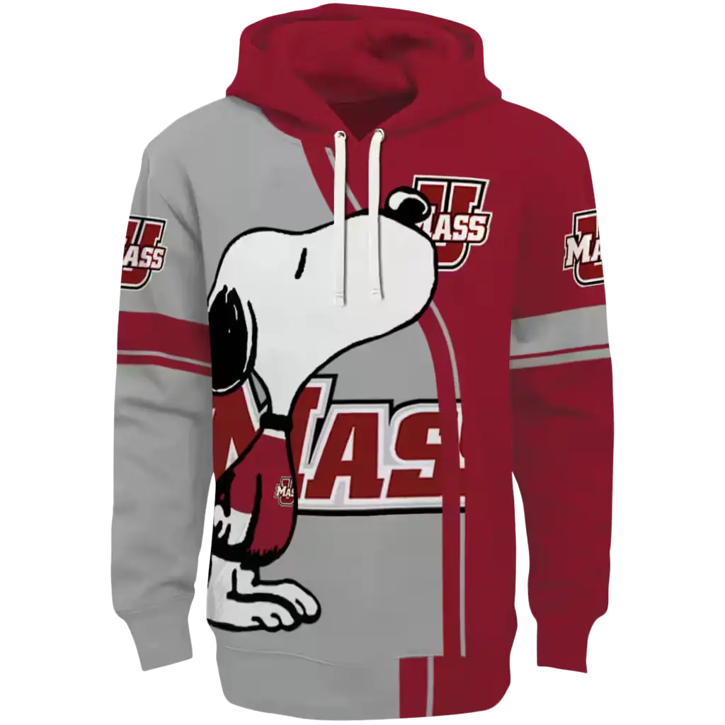 umass minutemen playful snoopy red hoodie best selling umass minutemen playful snoopy red hoodie best selling