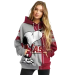 umass minutemen playful snoopy red hoodie best selling