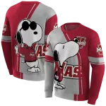 umass minutemen playful snoopy red hoodie best selling