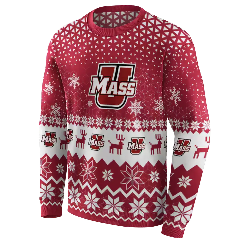 umass minutemen reindeer motif red hoodie new arrival umass minutemen reindeer motif red hoodie new arrival