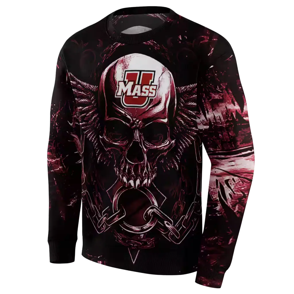 umass minutemen skull artwork red black hoodie new arrival umass minutemen skull artwork red black hoodie new arrival