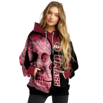 umass minutemen skull motif red black hoodie best selling