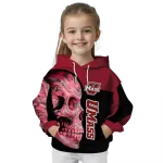 umass minutemen skull motif red black hoodie best selling
