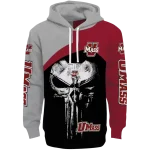 umass minutemen skull punisher grey black hoodie best selling