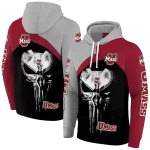umass minutemen skull punisher grey black hoodie best selling