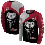 umass minutemen skull punisher grey black hoodie best selling