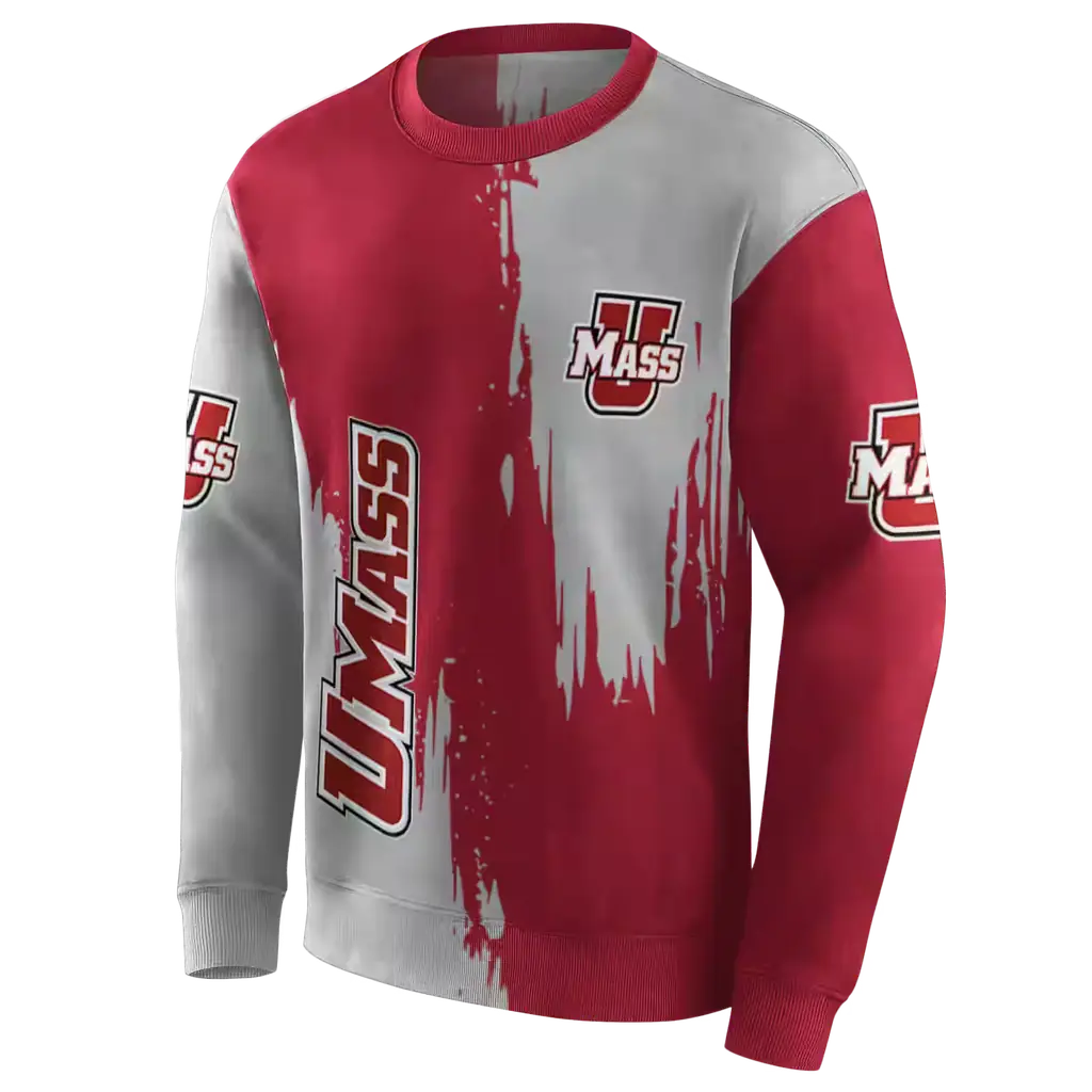 umass minutemen splatter effect red hoodie new arrival umass minutemen splatter effect red hoodie new arrival