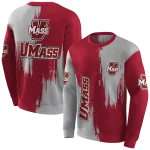 umass minutemen splatter effect red hoodie best selling