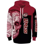 umass minutemen sugar skull red black hoodie best selling