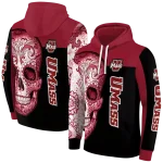 umass minutemen sugar skull red black hoodie best selling
