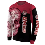 umass minutemen sugar skull red black hoodie best selling