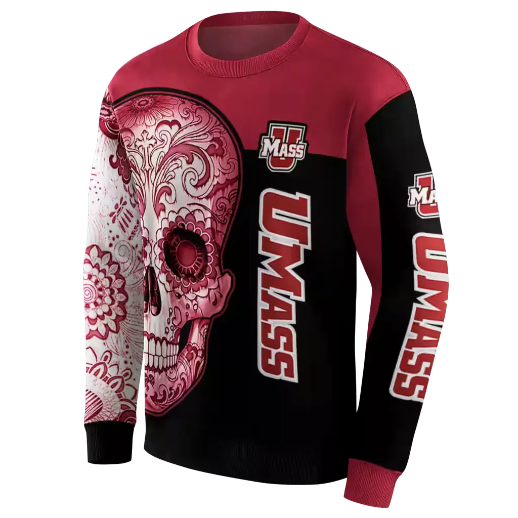 umass minutemen sugar skull red black hoodie new arrival umass minutemen sugar skull red black hoodie new arrival