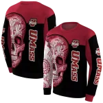 umass minutemen sugar skull red black hoodie best selling