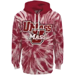 umass minutemen tie dye pattern red hoodie best selling