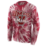 umass minutemen tie dye pattern red hoodie best selling