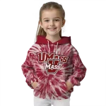 umass minutemen tie dye pattern red hoodie best selling