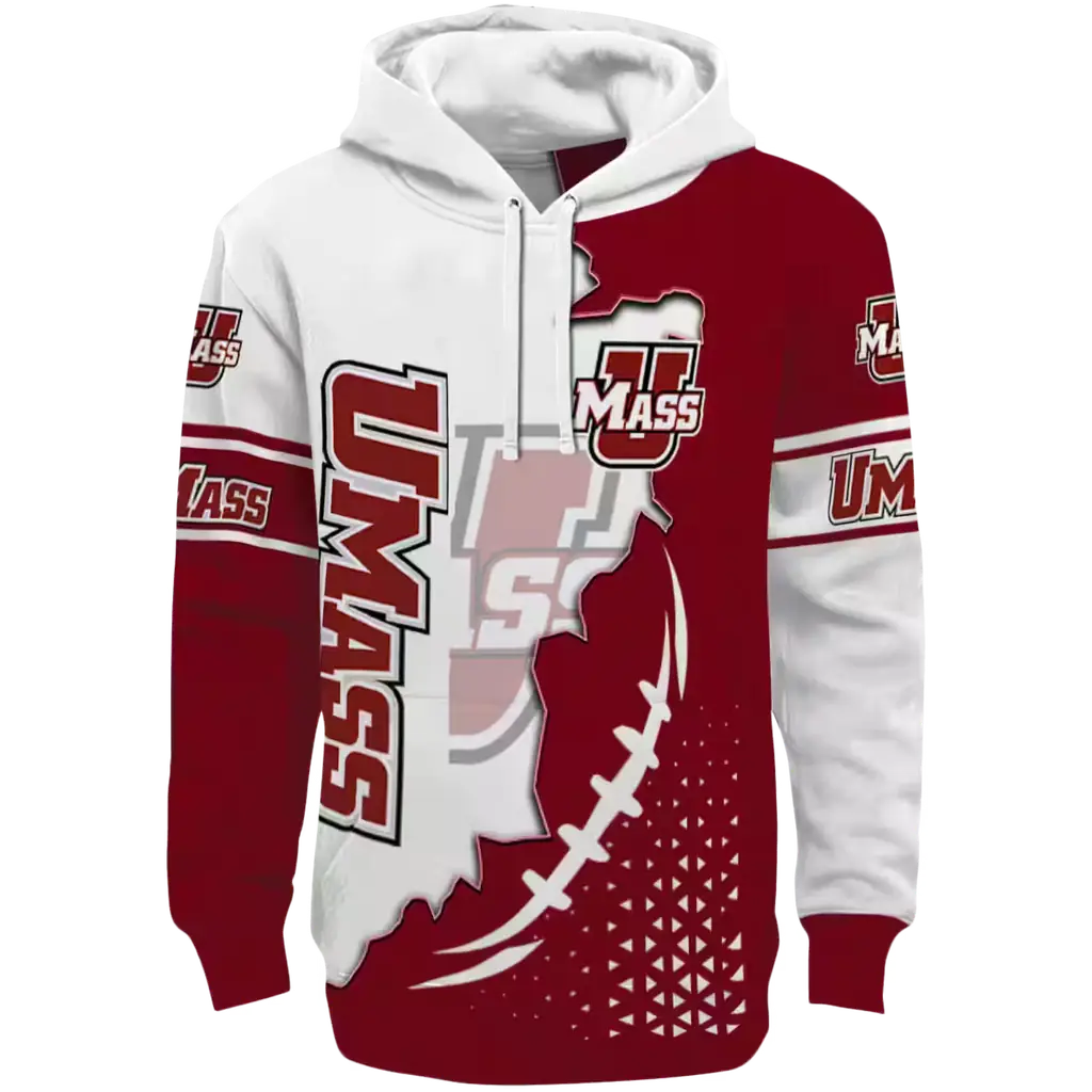 umass minutemen triangular pattern red white hoodie best selling umass minutemen triangular pattern red white hoodie best selling