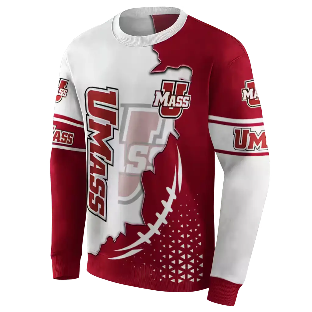 umass minutemen triangular pattern red white hoodie new arrival umass minutemen triangular pattern red white hoodie new arrival