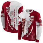 umass minutemen triangular pattern red white hoodie best selling