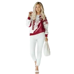 umass minutemen triangular pattern red white hoodie best selling