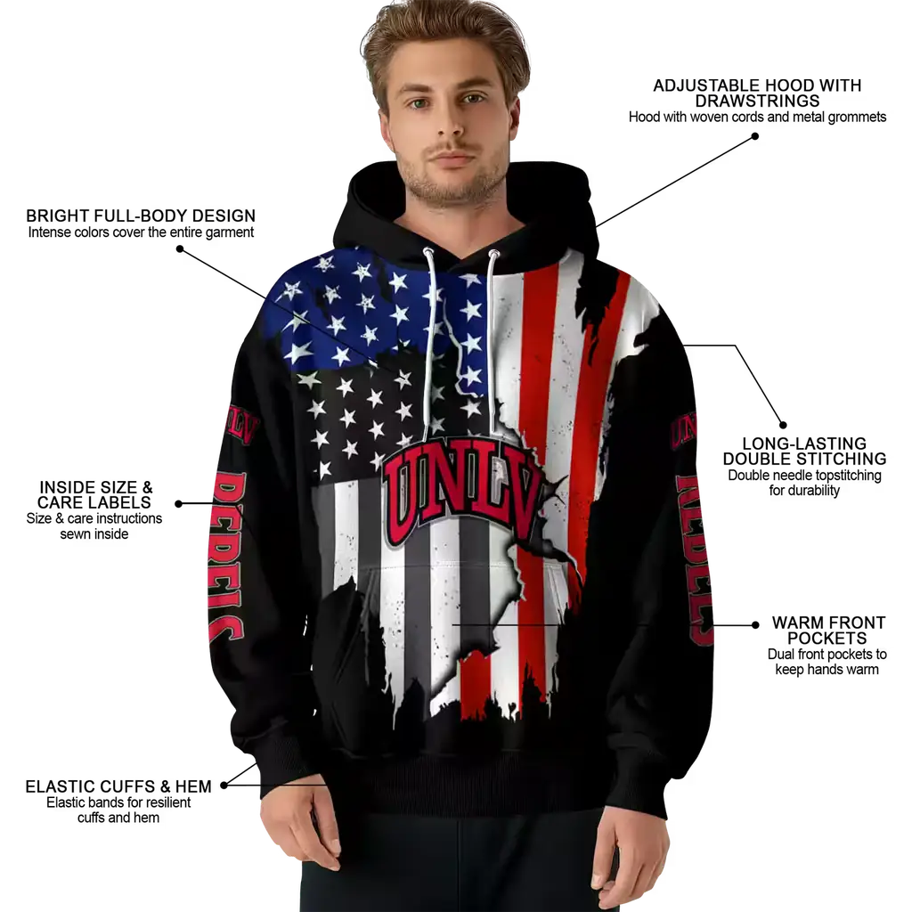 unlv rebels american pride black hoodie latest model unlv rebels american pride black hoodie latest model