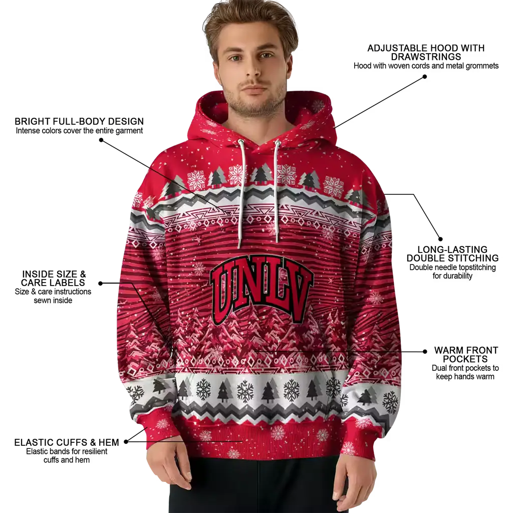 unlv rebels christmas trees red hoodie latest model unlv rebels christmas trees red hoodie latest model