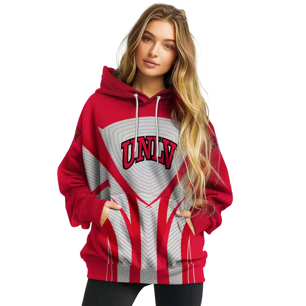 unlv rebels concentric lines red black hoodie high quality unlv rebels concentric lines red black hoodie high quality