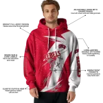 unlv rebels dynamic slash red white hoodie best selling