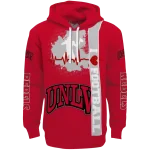 unlv rebels football heartbeat red hoodie best selling