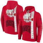 unlv rebels football heartbeat red hoodie best selling