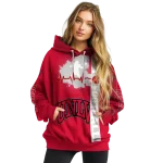 unlv rebels football heartbeat red hoodie best selling