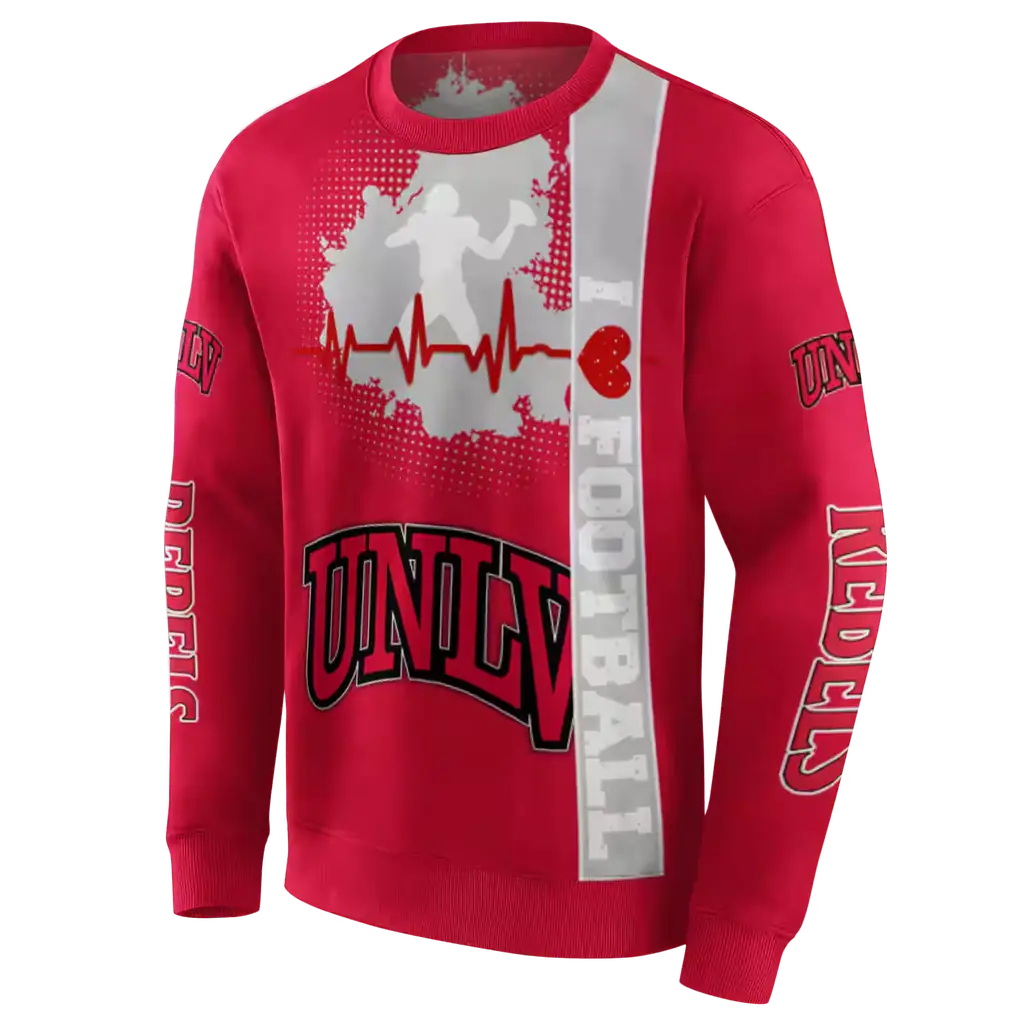 unlv rebels football heartbeat red hoodie new arrival unlv rebels football heartbeat red hoodie new arrival