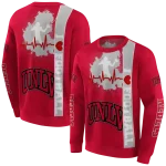 unlv rebels football heartbeat red hoodie best selling