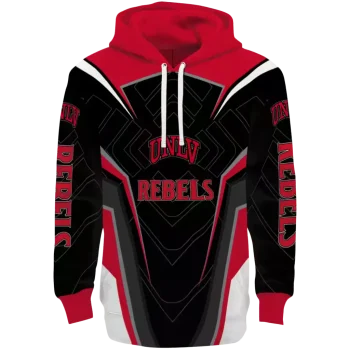unlv rebels futuristic pattern red black hoodie best selling