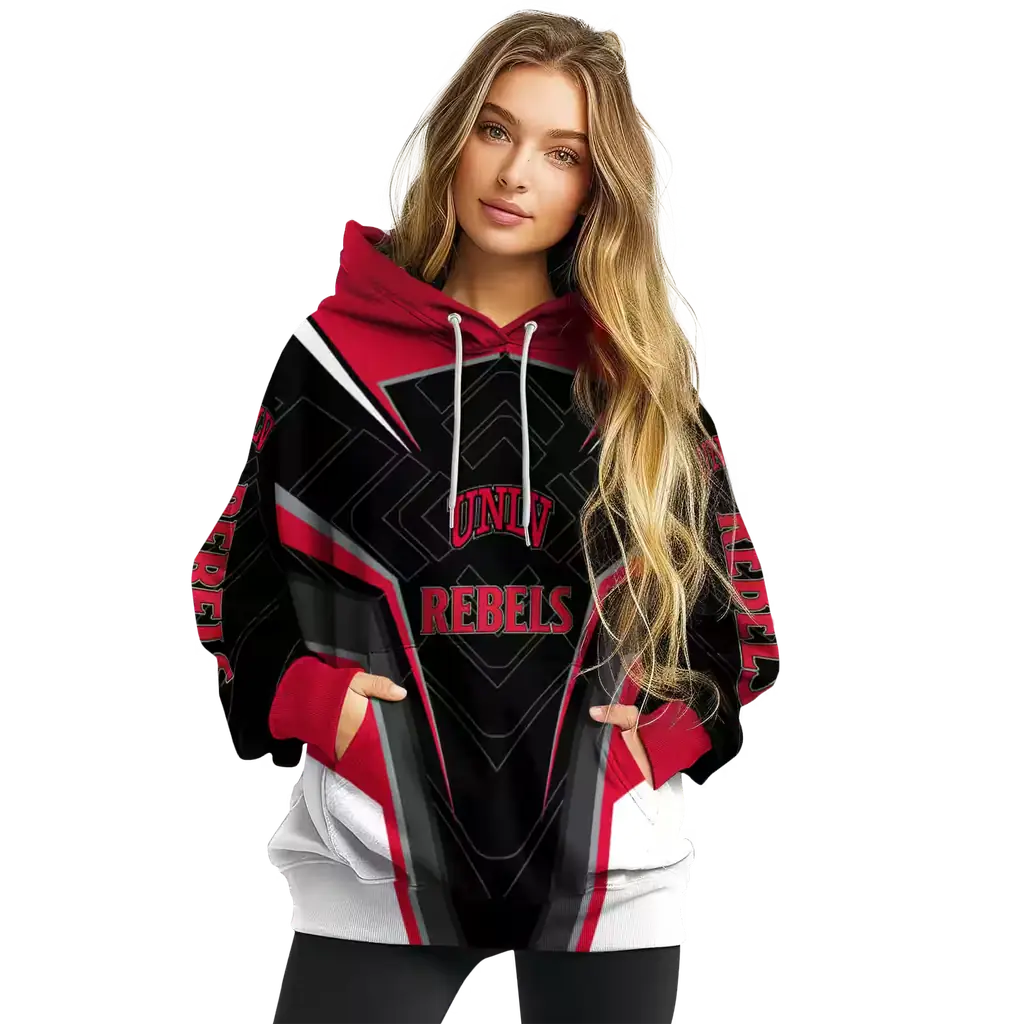 unlv rebels futuristic pattern red black hoodie high quality unlv rebels futuristic pattern red black hoodie high quality