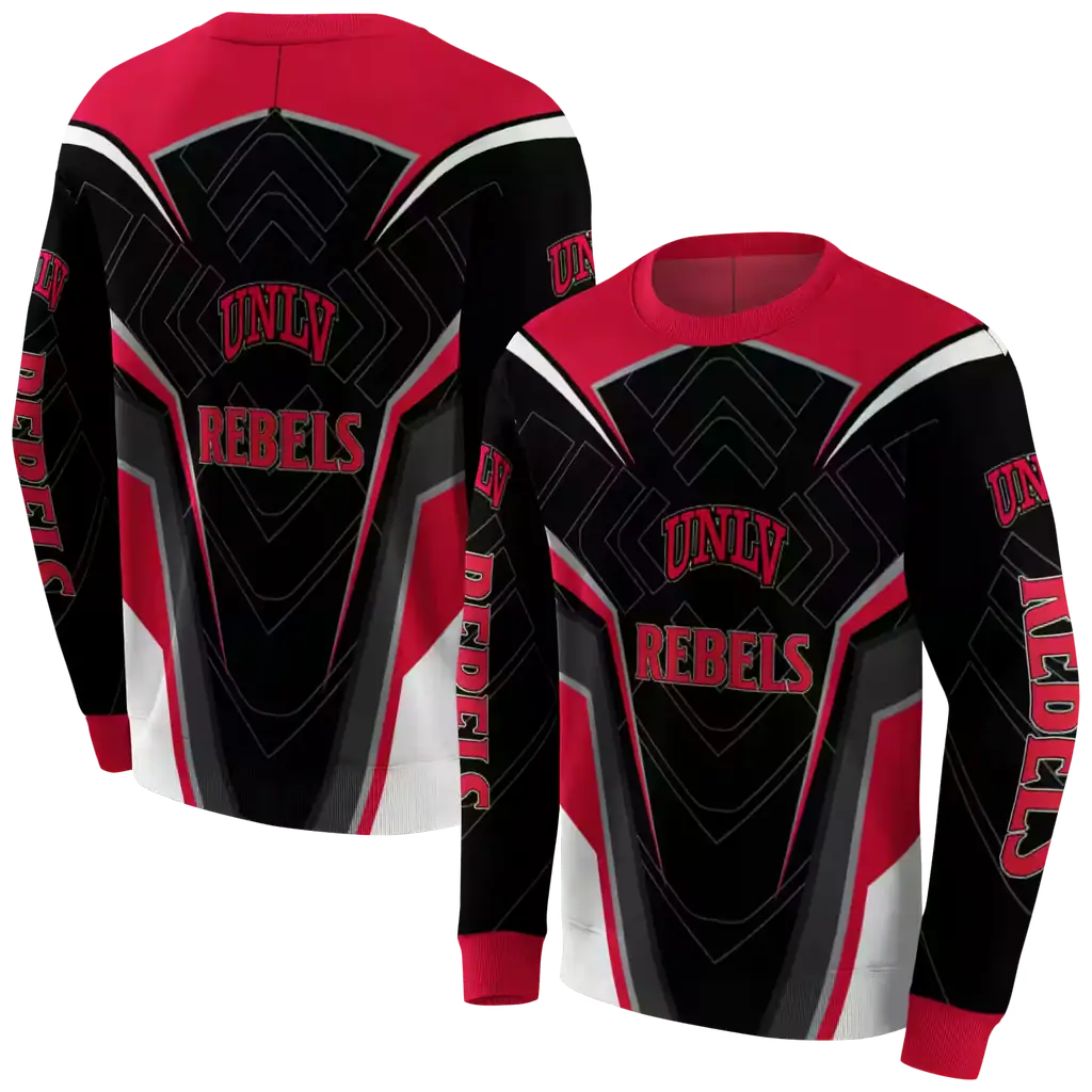 unlv rebels futuristic pattern red black hoodie premium grade unlv rebels futuristic pattern red black hoodie premium grade
