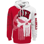 unlv rebels graphic punisher red white hoodie best selling