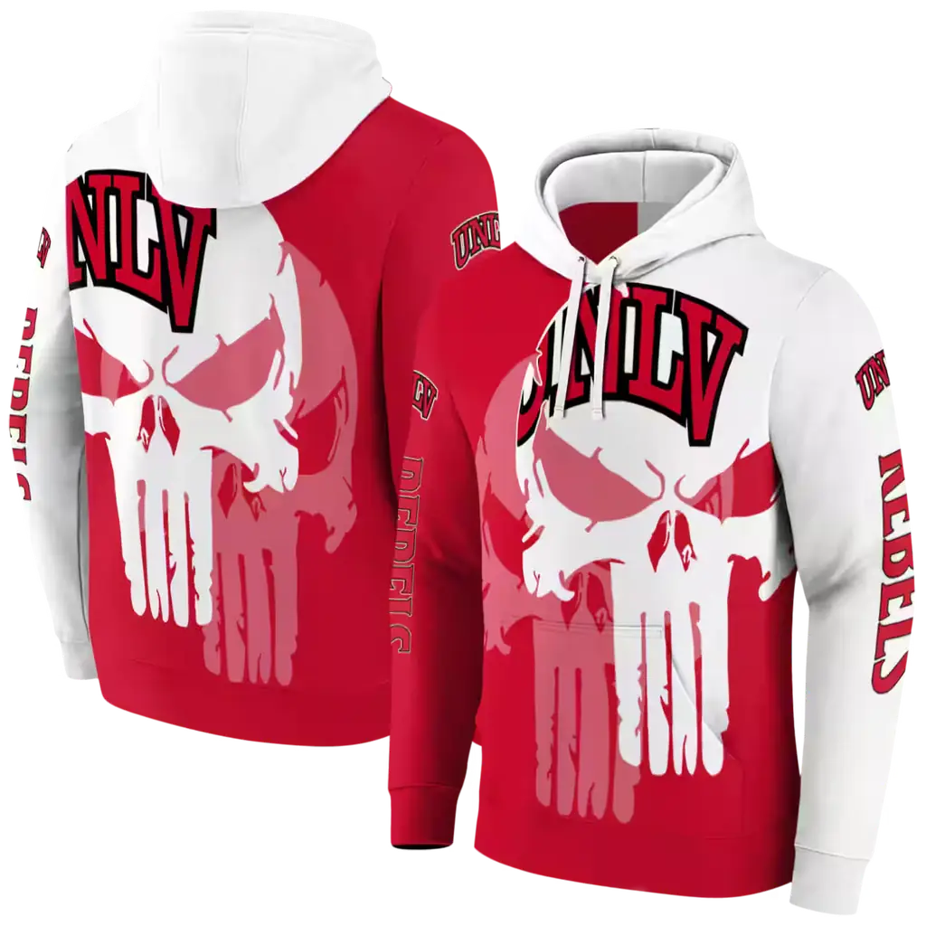 unlv rebels graphic punisher red white hoodie fashion forward unlv rebels graphic punisher red white hoodie fashion forward