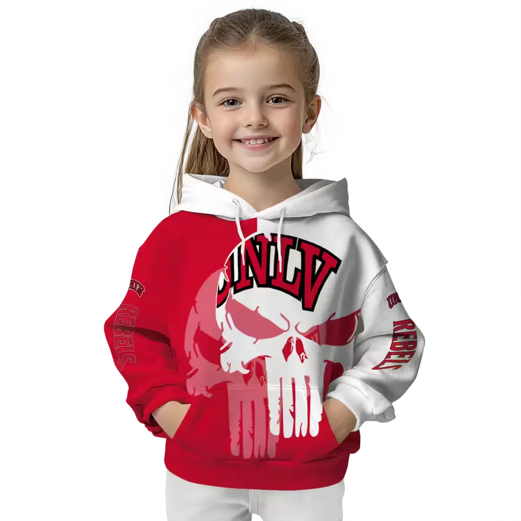 unlv rebels graphic punisher red white hoodie top rated unlv rebels graphic punisher red white hoodie top rated