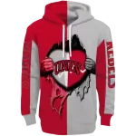 unlv rebels heartbeat graphic red hoodie best selling