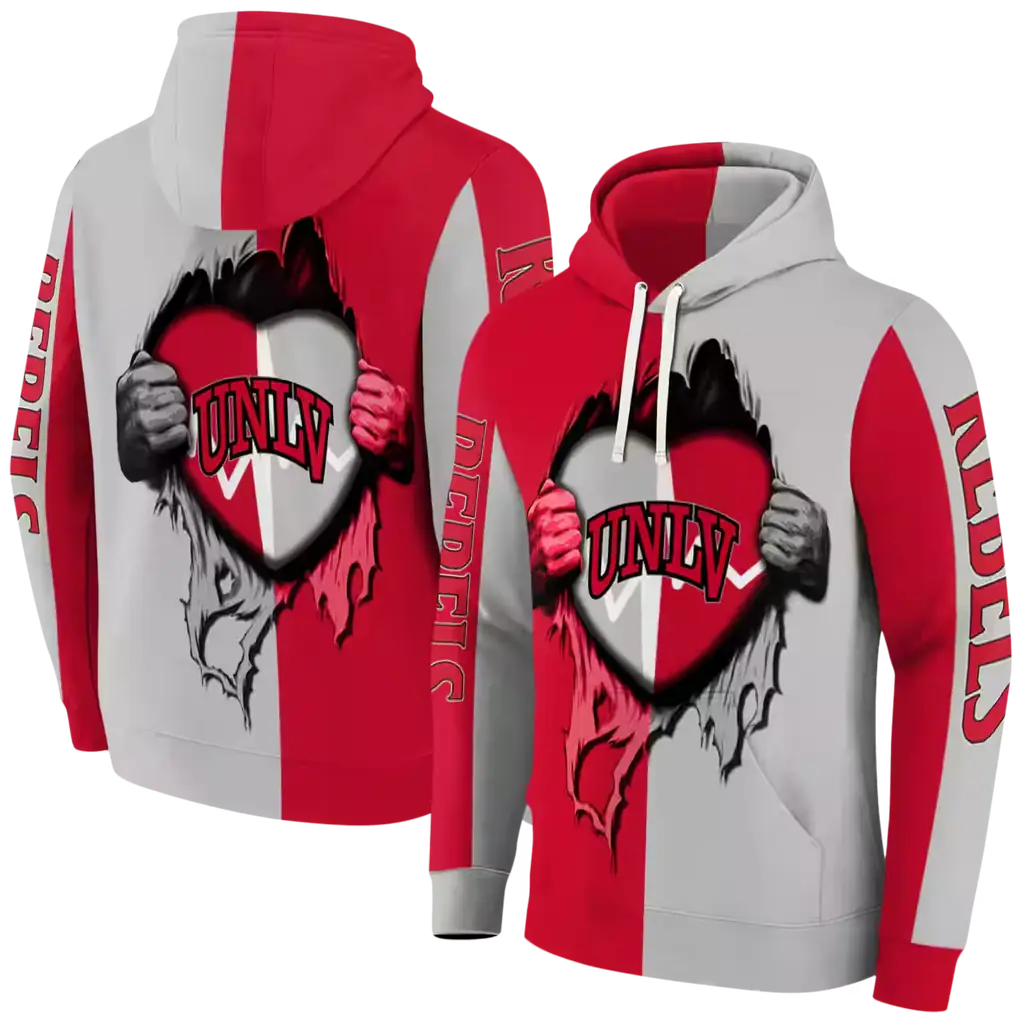 unlv rebels heartbeat graphic red hoodie fashion forward unlv rebels heartbeat graphic red hoodie fashion forward