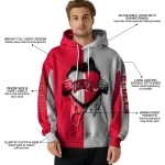 unlv rebels heartbeat graphic red hoodie best selling