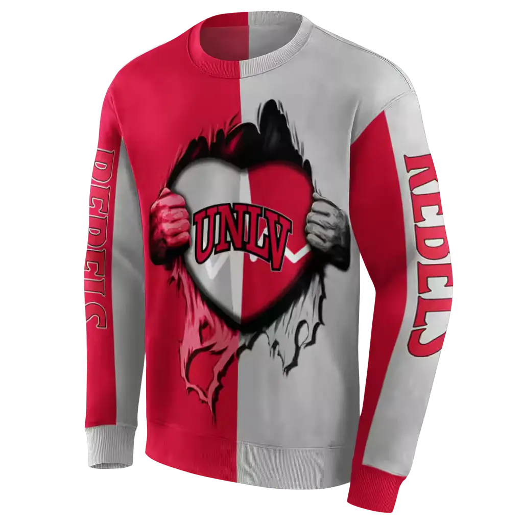 unlv rebels heartbeat graphic red hoodie new arrival unlv rebels heartbeat graphic red hoodie new arrival