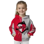 unlv rebels heartbeat graphic red hoodie best selling